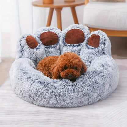 Dog Bed Cat Pet Sofa Cute Bear Paw Shape Comfortable