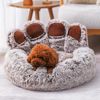 Dog Bed Cat Pet Sofa Cute Bear Paw Shape Comfortable