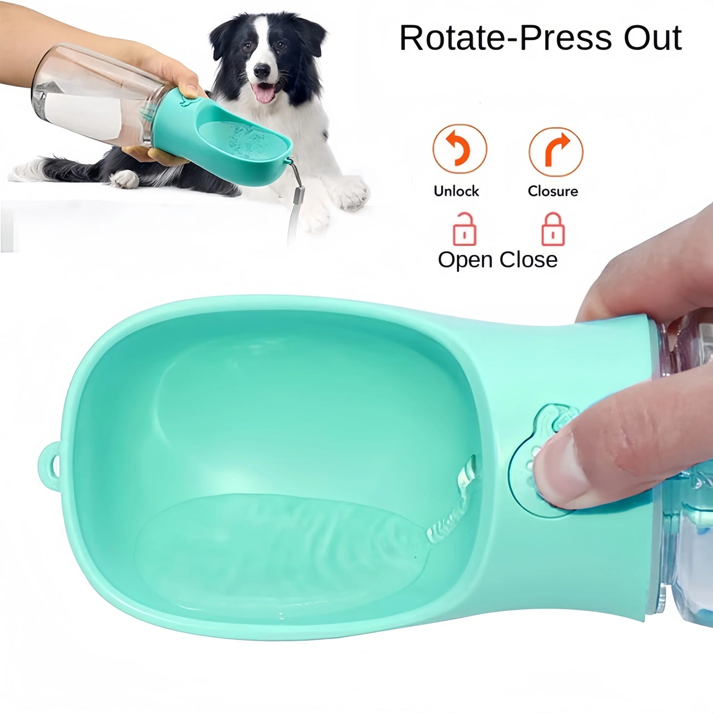 Pets Water Bottle Portable Food Grade Material Dog Cat