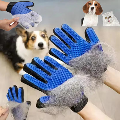 Pet Hair Remover Shower Gloves Puppy Cats Bath Brush
